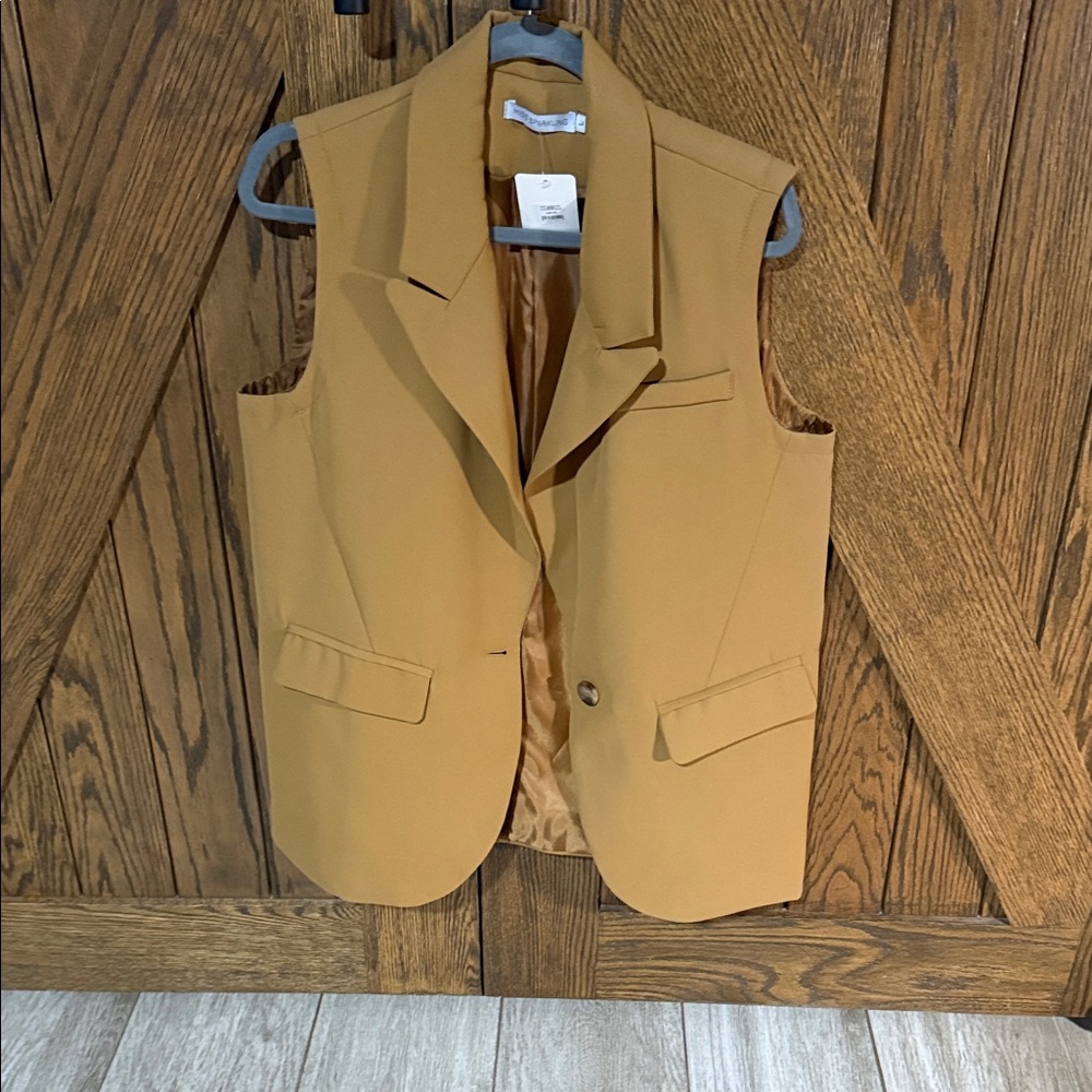 Elegant Tan Women's Vest